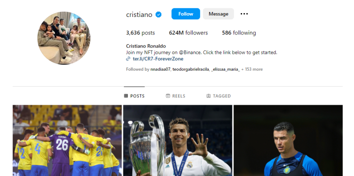 Instagram Cristiano Ronaldo